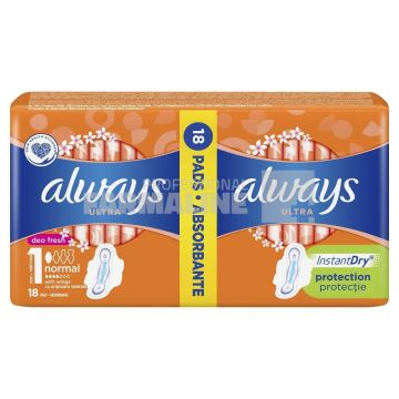 Always Ultra Normal Deo Fresh Size 1 18 bucati