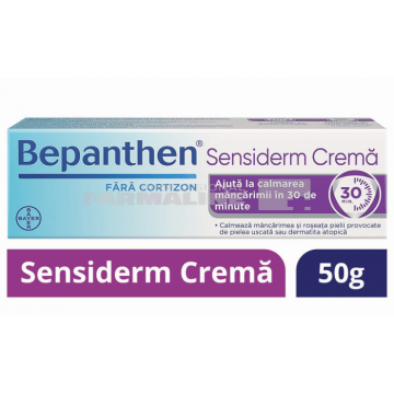 Bepanthen Sensiderm Crema 50 gr - calmeaza mancarimea si roseata pielii provocate de iritatii