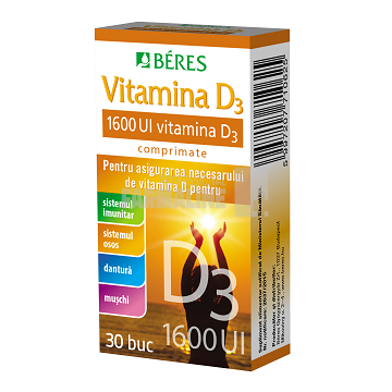 Beres Vitamina D3 1600 U.I 30 comprimate