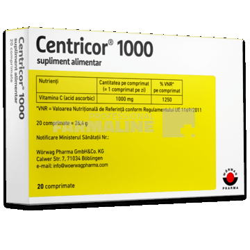 Centricor 1000 mg 20 comprimate