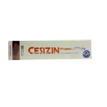 Cesizin Vitamina C 1000 +Zn  20 comprimate efervescente
