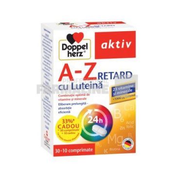 Doppelherz Aktiv A-Z Retard cu luteina 30 comprimate + 10 comprimate Cadou