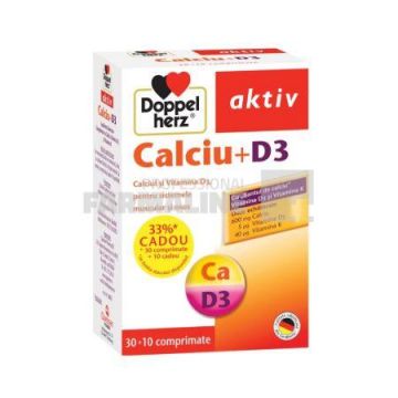 Doppelherz Aktiv Calciu + D3 30 comprimate + 10 comprimate Cadou