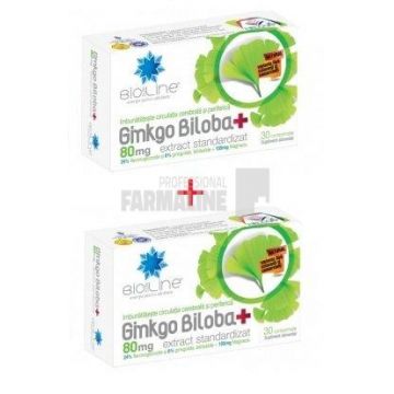 Ginkgo Biloba 80 mg 30 comprimate 1 + 1 Cadou