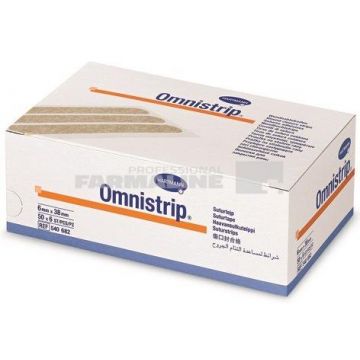 Hartmann Omnistrip Plasture hipoalergenic pentru suturi 6 mm x 38 mm 6 bucati/plic x 50