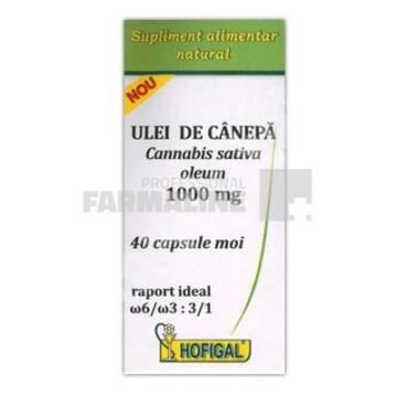 Hofigal Ulei de canepa 40 capsule moi 1000 mg