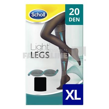 Scholl Light Legs Ciorapi compresivi 20 DEN negru 