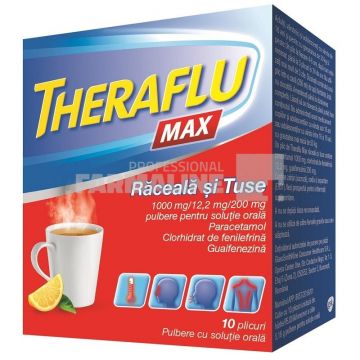 Theraflu Max Raceala si Tuse 10 plicuri