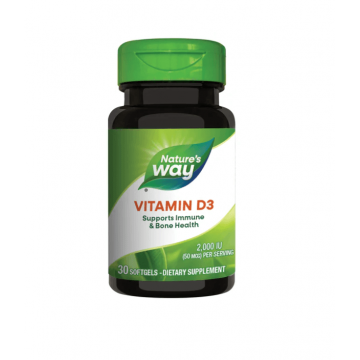 Vitamina D3 pentru adulti 2000 UI 30 capsule