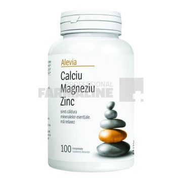 Alevia Calciu Magneziu Zinc 100 comprimate