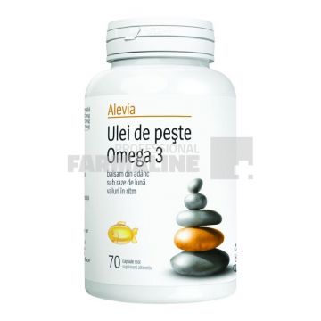 Alevia Ulei de peste Omega 3 70 capsule moi