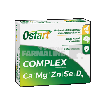 Ostart complex Ca + Mg + Zn + Se + D3 20 comprimate