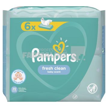 Pampers Servetele umede Fresh Clean 52 bucati 6 pachete