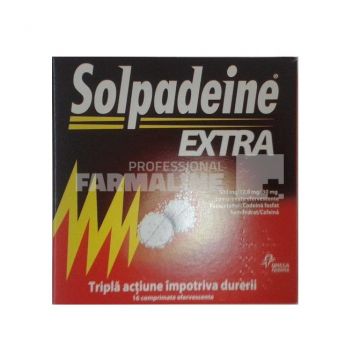 Solpadeine Extra 500mg/12.8 mg/30mg 16 comprimate efervescente