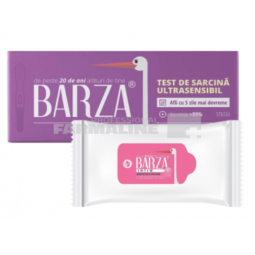 Barza Test sarcina jet stilou + servetele intime cu bicarbonat