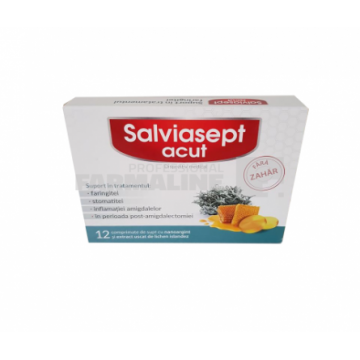 Zdrovit Saviasept acut fara zahar 24 comprimate 20% cadou
