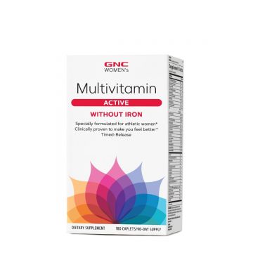 Complex de multivitamine pentru femei fara fier Active, 180 tablete, GNC
