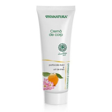 Crema de corp cu portocale si unt de shea, 250ml, VivaNatura