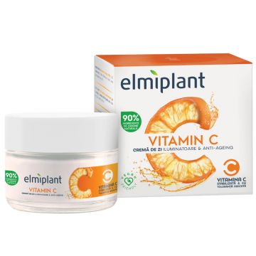 Crema de zi iluminatoare si anti-ageing Vitamin C, 50ml, Elmiplant