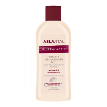 Emulsie demachianta detox Mineralactiv Aslavital, 150ml, Farmec