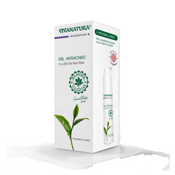 Gel antiacneic cu ulei de tea tree, 50ml, VivaNatura