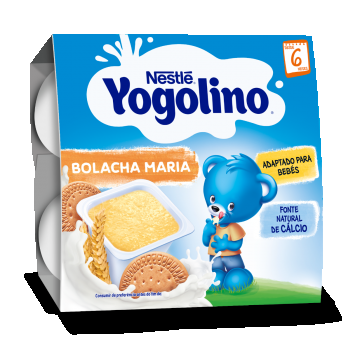 Gustare gris cu lapte si biscuiti Yogolino, 4 x 100g, Nestle