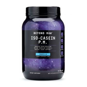 Iso-Cazeina cu aroma de vanilie ISO-Casein P.M., 970g, Beyond Raw