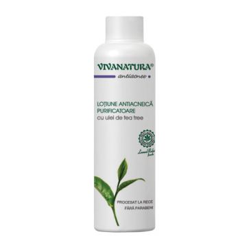 Lotiune antiacneica purificatoare cu ulei de tea tree, 150ml, VivaNatura