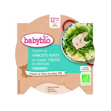 Meniu de legume si pastrav Bio, 230g, BabyBio