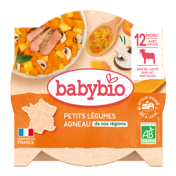 Meniu tocanita de legume si miel Bio, 230g, BabyBio