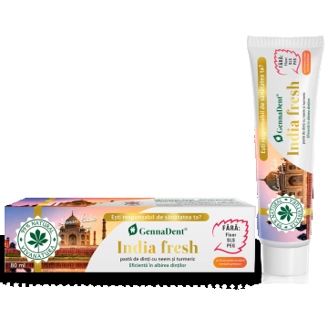 Pasta de dinti GennaGent India Fresh, 80ml, VivaNatura