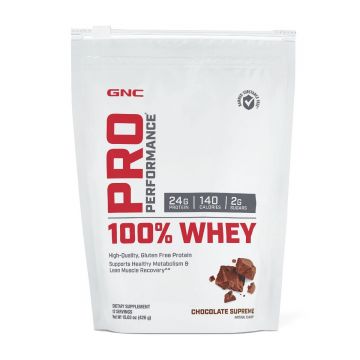Proteina din zer cu aroma de ciocolata Pro Performance, 426g, GNC