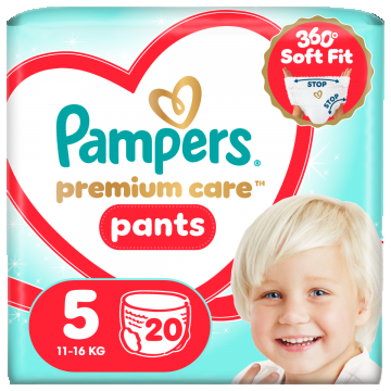 Scutece-chilotel Premium Care Nr.5 12-17 Kg, 20 bucati, Pampers