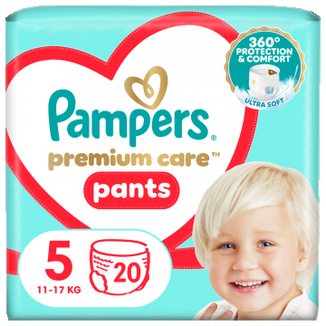 Scutece-chilotel Premium Care Nr.5 12-17 Kg, 20 bucati, Pampers