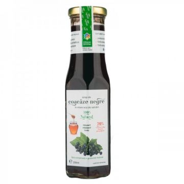 Sirop natural de coacaze negre cu miere, 230ml, Steaua Divina