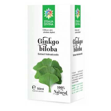 Tinctura de ginko biloba, 50ml, Steaua Divina