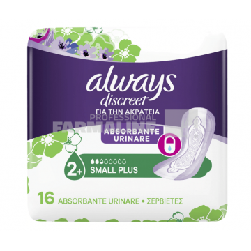 Always Discreet Absorbante incontinenta urinara 2+ small plus 16 bucati