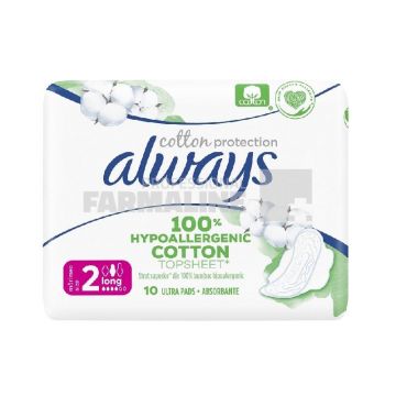 Always Naturals Cotton Protection Long Size 2 - 10 bucati