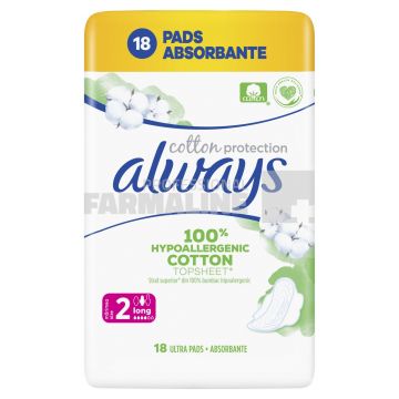 Always Naturals Cotton Protection Long Size 2 Duo 18 bucati