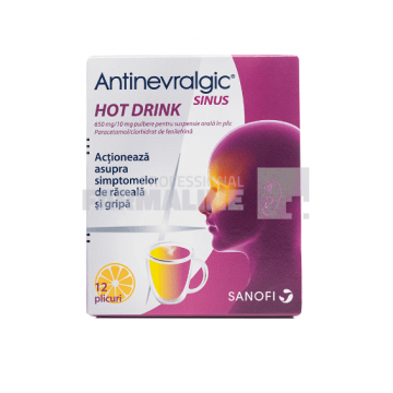 Antinevralgic Sinus Hot Drink 650 mg/10mg 12 plicuri