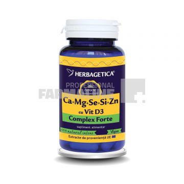 Ca + Mg + Se + Si + Zn Organice cu D3 60 capsule