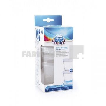 Canpol 12/204 Recipient pastrare lapte sau mancare 4 bucati