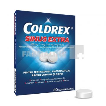 Coldrex Sinus Extra 500 mg/3 mg/50 mg 20 comprimate