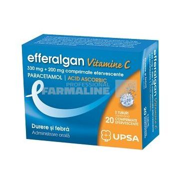 Efferalgan Vitamine C 330 mg + 200 mg 20 comprimate efervescente