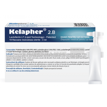 Kelapher 2.B Crema tratament cu Nano Lactoferina 3 ml 10 flacoane