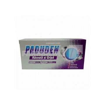 Paduden Raceala si Gripa 200 mg/30 mg 10 comprimate