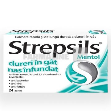 Strepsils Mentol 24 comprimate