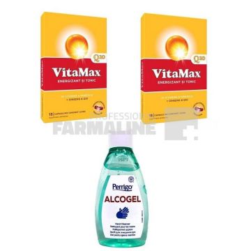 Vitamax Q10 15 capsule 1+1 40% din al II-lea + Alcogel