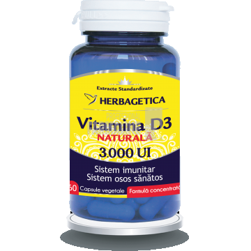 Vitamina D3 Naturala 3000 UI 60 capsule