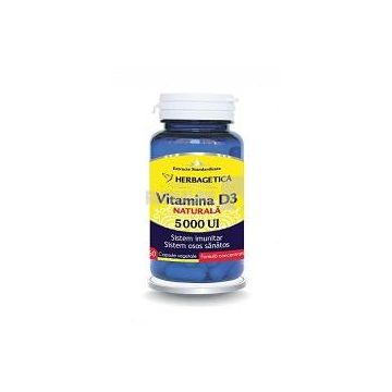 Vitamina D3 naturala 5000 UI 60 capsule